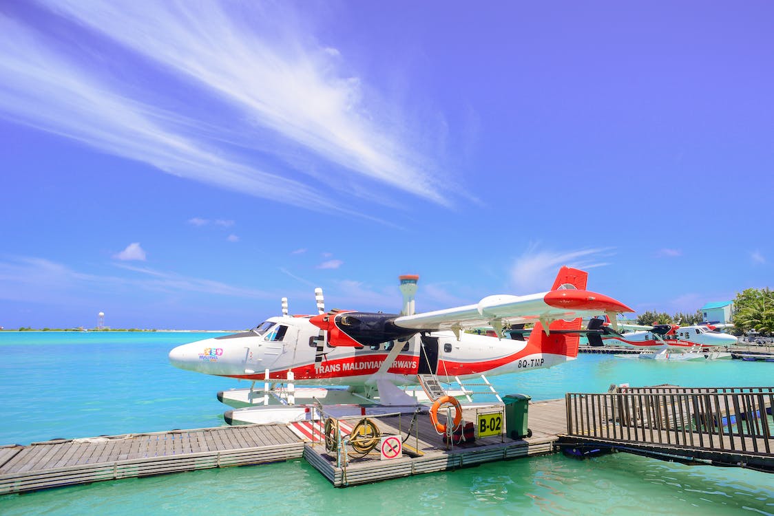 A seaplane is ready to fly